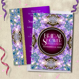 Lilac Geo Dragonfly Magic Bridal Shower Invitation