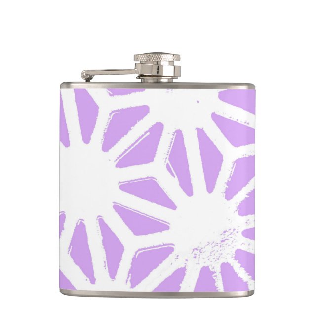 Lilac geometric pattern flask (Front)