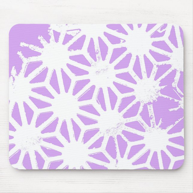 Lilac geometric pattern mouse pad (Front)
