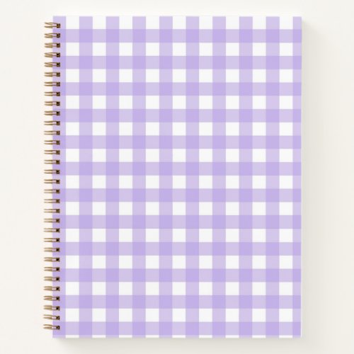 Lilac Gingham Notebook