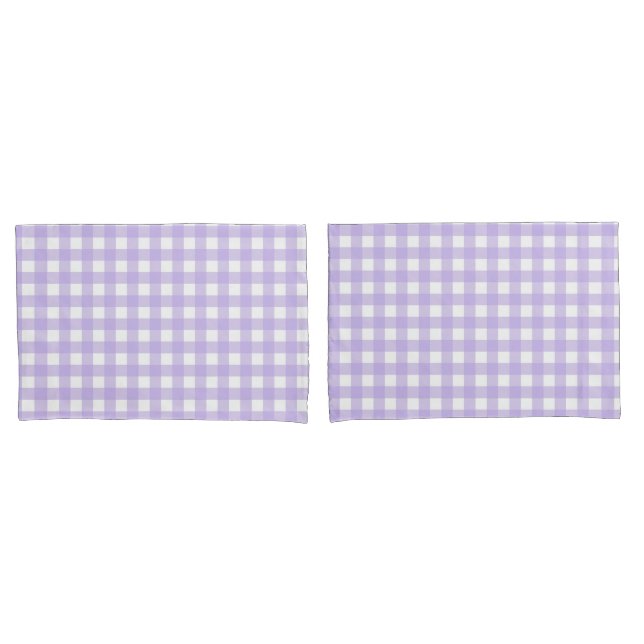 Lilac Gingham Pillow Case (Front-Set)
