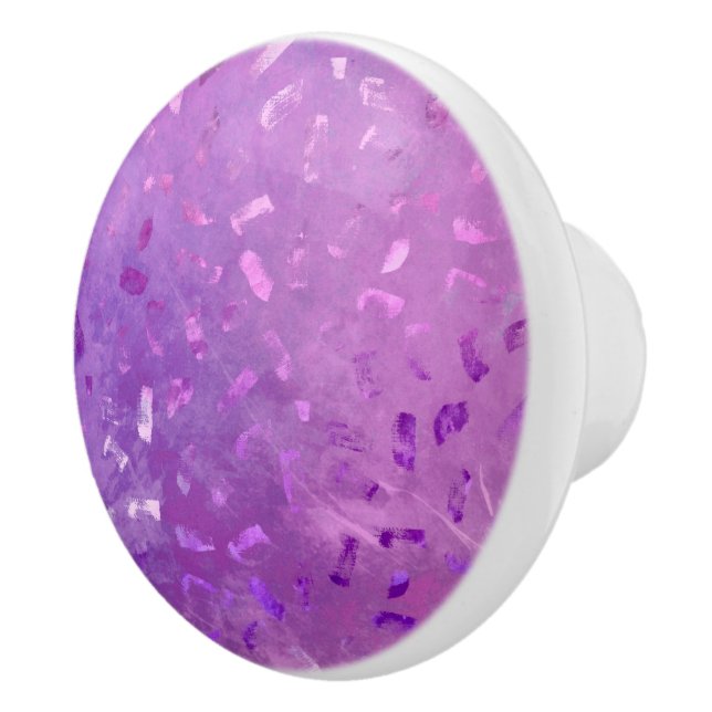 Lilac Glitter  Ceramic Knob (Right)