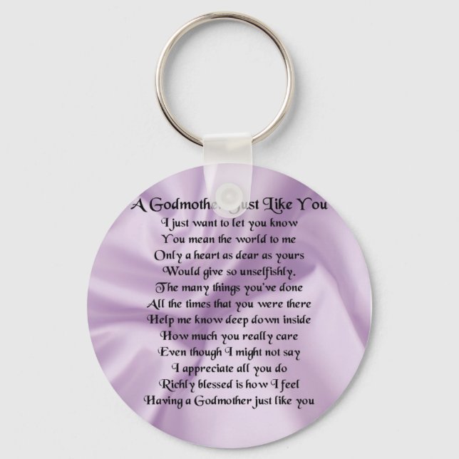 Lilac Godmother Poem Keychain (Front)