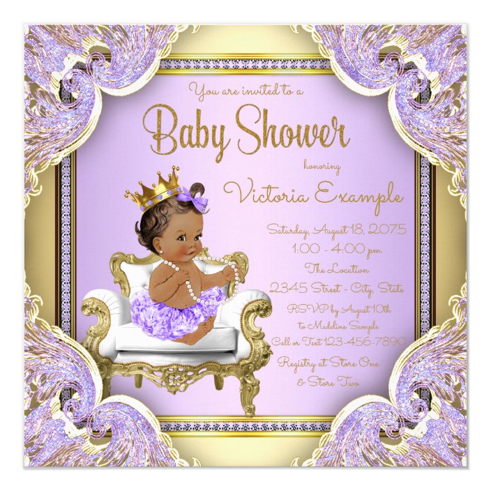 zazzle princess baby shower invitations