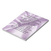 lilac Granddaughter Poem Notepad | Zazzle