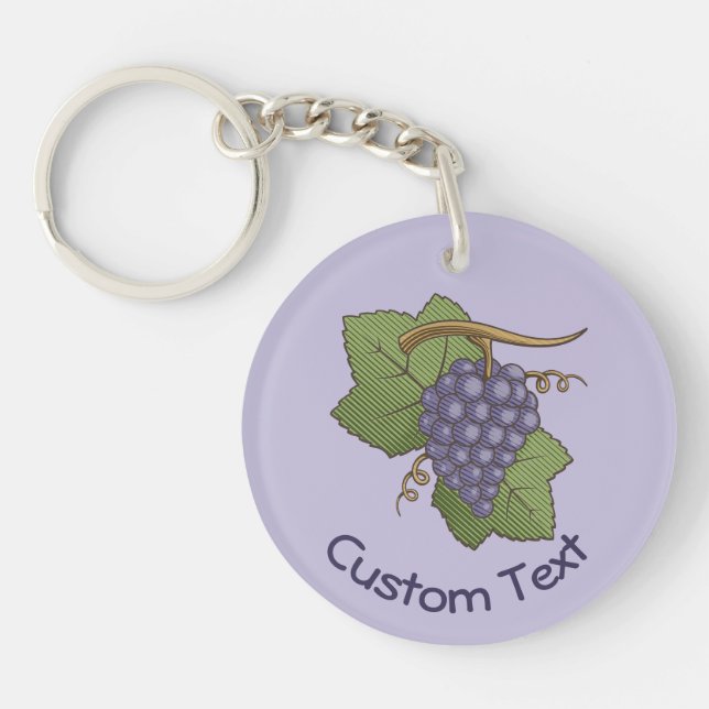 Lilac Grapes Keychain (Front)