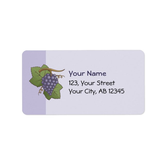Lilac Grapes Label (Front)