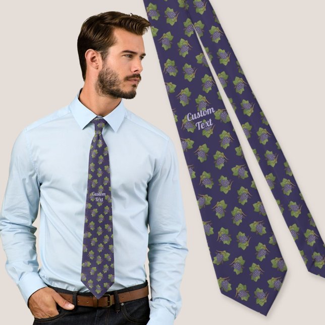 Lilac Grapes Pattern Neck Tie (Creator Uploaded)