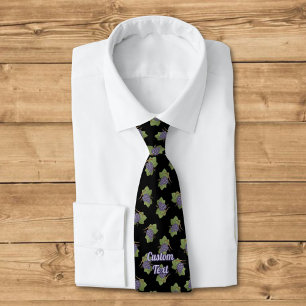Lilac Grapes Pattern Neck Tie