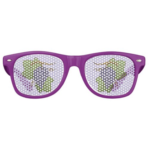 Lilac Grapes Retro Sunglasses
