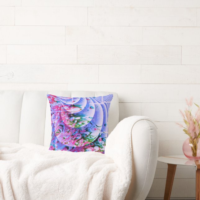 Lilac graphic pillow with unique design (Couch)