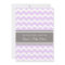 Lilac Gray Chevron Custom Baby Shower Invitations