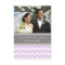 Lilac Gray Chevron Photo Elopement Announcement