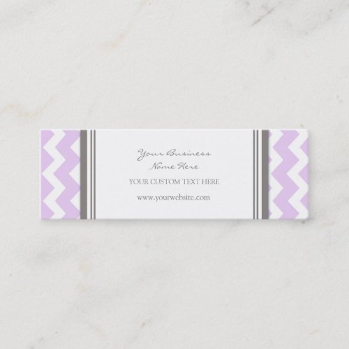 Lilac Gray Chevron Retro Business Cards