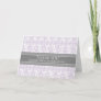 Lilac Gray Damask Bridal Shower Thank You Card