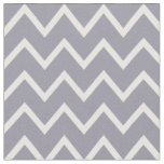 Lilac Gray &amp; White Chevron Fabric