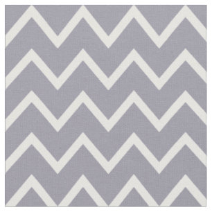 Lilac Gray & White Chevron Fabric