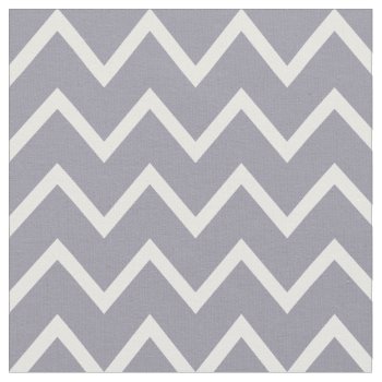 Lilac Gray & White Chevron Fabric by StripyStripes at Zazzle