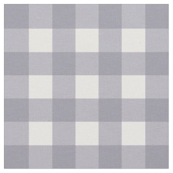 Lilac Gray & White Gingham Check Fabric by StripyStripes at Zazzle