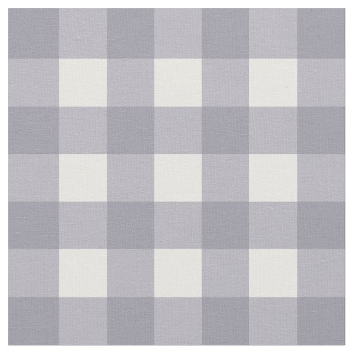 Lilac Gray & White Gingham Check Fabric