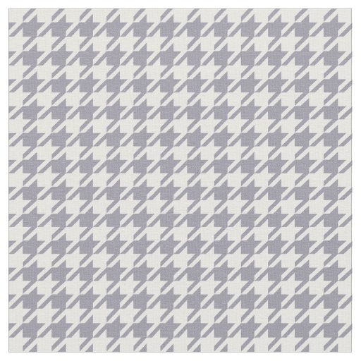 Lilac Gray & White Houndstooth Fabric