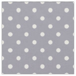 Lilac Gray &amp; White Polka Dot Fabric