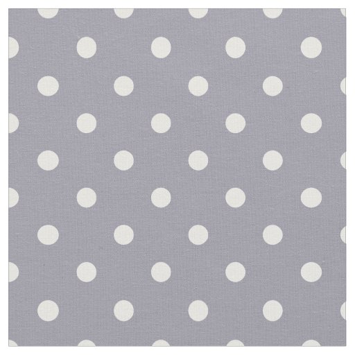 Lilac Gray & White Polka Dot Fabric