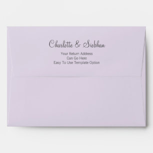 Lilac Grey Plain (Return Address On Back) Envelope