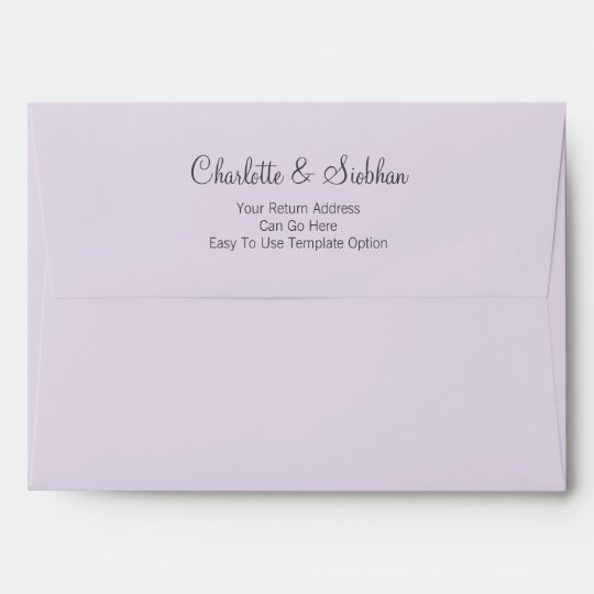 Lilac Grey Plain (Return Address On Back) Envelope