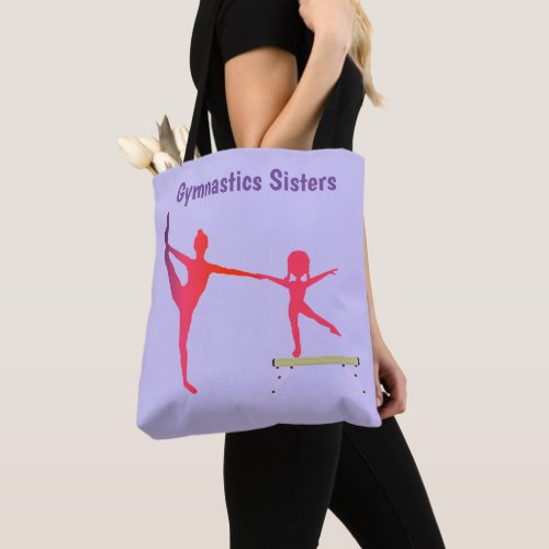 Lilac Gymnastics Sisters Tote Bag