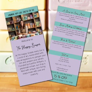 Lilac Handmade soap shop workshops tourist info Rack Card