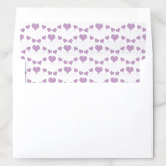 Lilac Hearts Design Wedding Envelope Liner