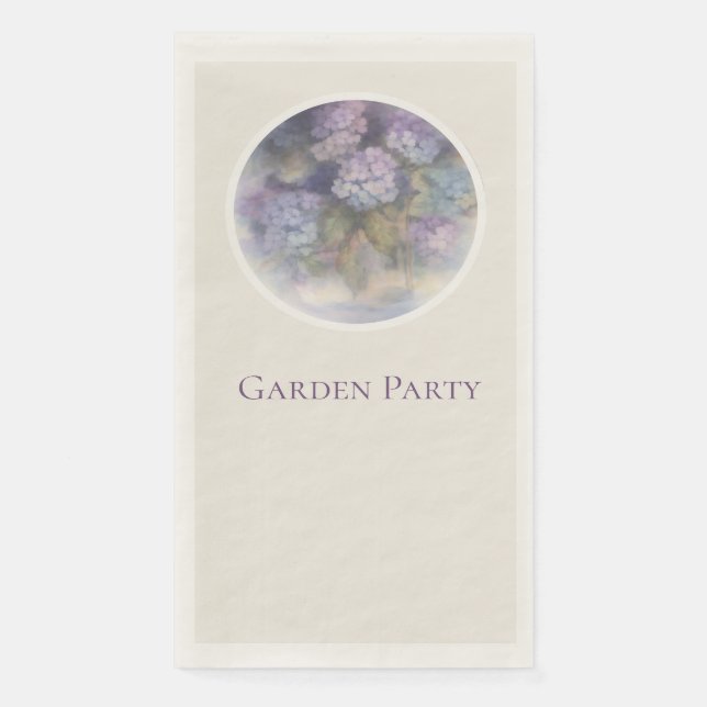 Lilac Hydrangea Garden Party Guest Towels (Front)