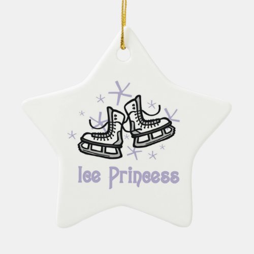 Lilac Ice Princess T shirts and Gifts Ceramic Ornament