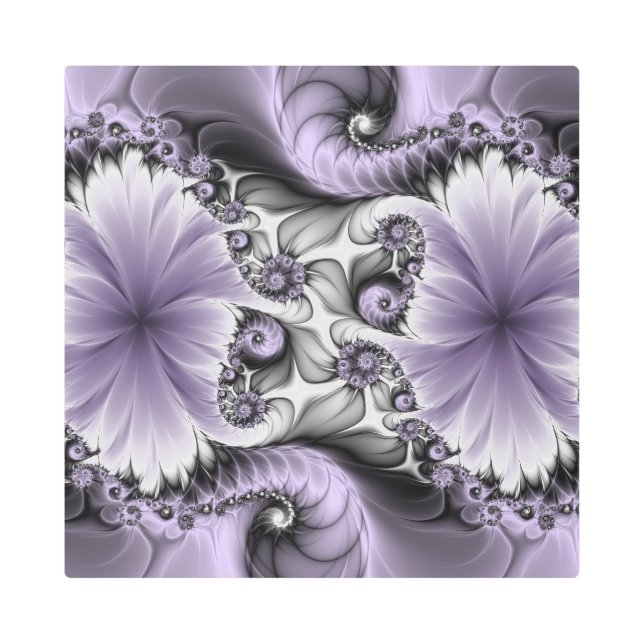 Lilac Illusion Abstract Floral Fractal Art Fantasy (Front)
