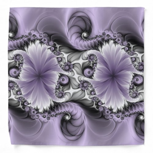 Lilac Illusion Abstract Floral Fractal Art Fantasy Bandana