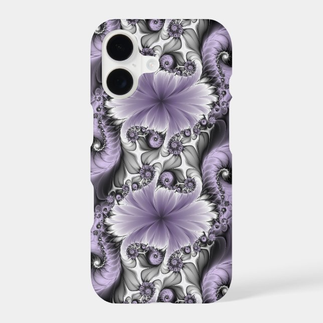 Lilac Illusion Abstract Floral Fractal Art Fantasy Case-Mate iPhone Case (Back)