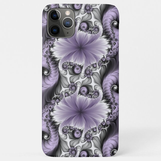 Lilac Illusion Abstract Floral Fractal Art Fantasy Case-Mate iPhone Case (Back)