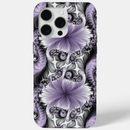 Lilac Illusion Abstract Floral Fractal Art Fantasy iPhone 15 Pro Max Case