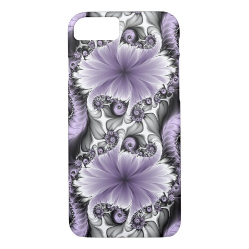 Lilac Illusion Abstract Floral Fractal Art Fantasy iPhone 87 Case