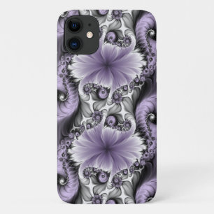 Lilac Illusion Abstract Floral Fractal Art Fantasy iPhone 11 Case
