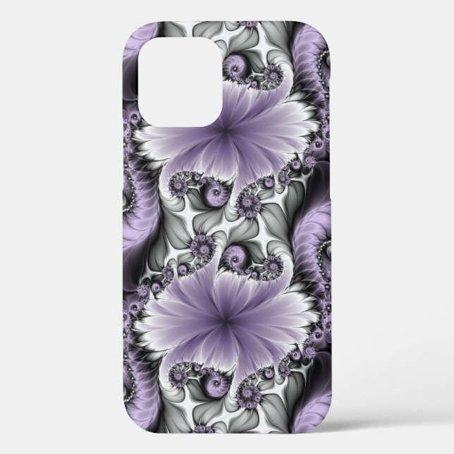 Lilac Illusion Abstract Floral Fractal Art Fantasy Case-Mate iPhone Case (Back)