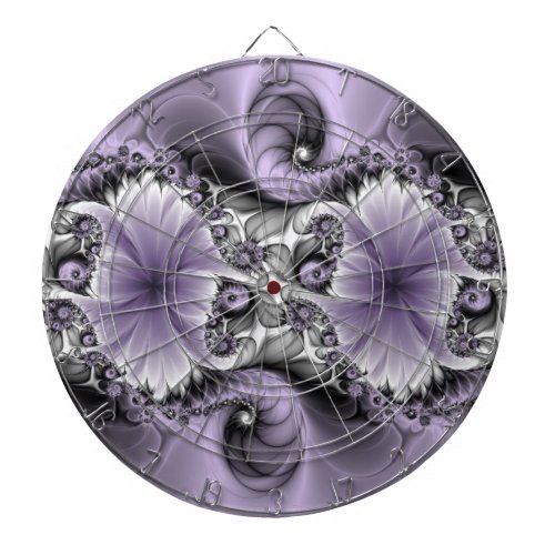 Lilac Illusion Abstract Floral Fractal Art Fantasy Dart Board