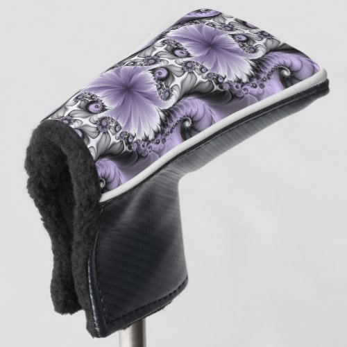 Lilac Illusion Abstract Floral Fractal Art Fantasy Golf Head Cover