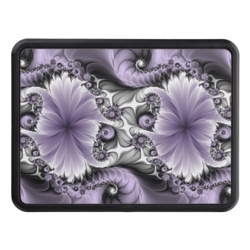 Lilac Illusion Abstract Floral Fractal Art Fantasy Hitch Cover