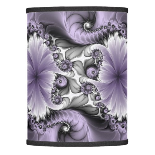 Lilac Illusion Abstract Floral Fractal Art Fantasy Lamp Shade