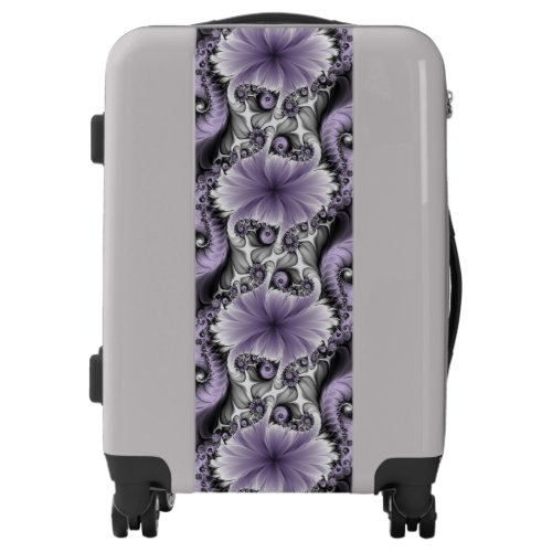 Lilac Illusion Abstract Floral Fractal Art Fantasy Luggage