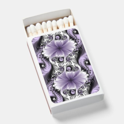 Lilac Illusion Abstract Floral Fractal Art Fantasy Matchboxes