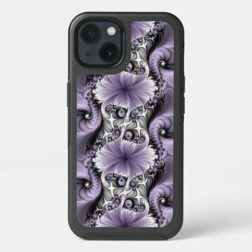 Lilac Illusion Abstract Floral Fractal Art Fantasy iPhone 13 Case
