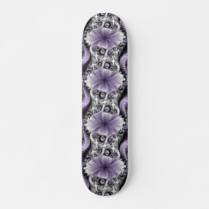 Lilac Illusion Abstract Floral Fractal Art Fantasy Skateboard